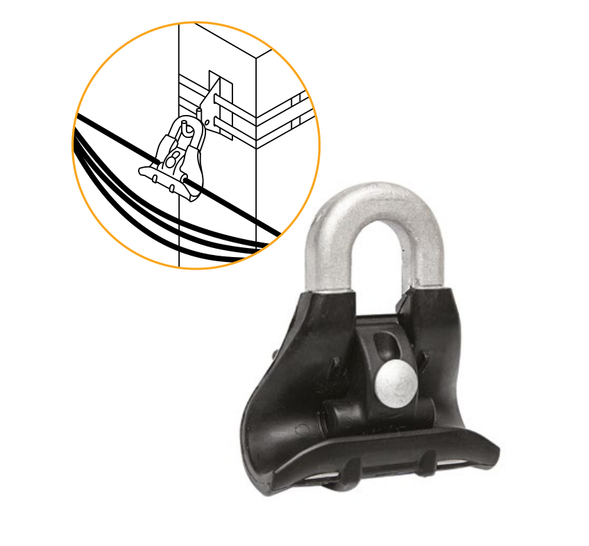 SM95 LV high resistant thermoplastic suspension clamps for ABC cable