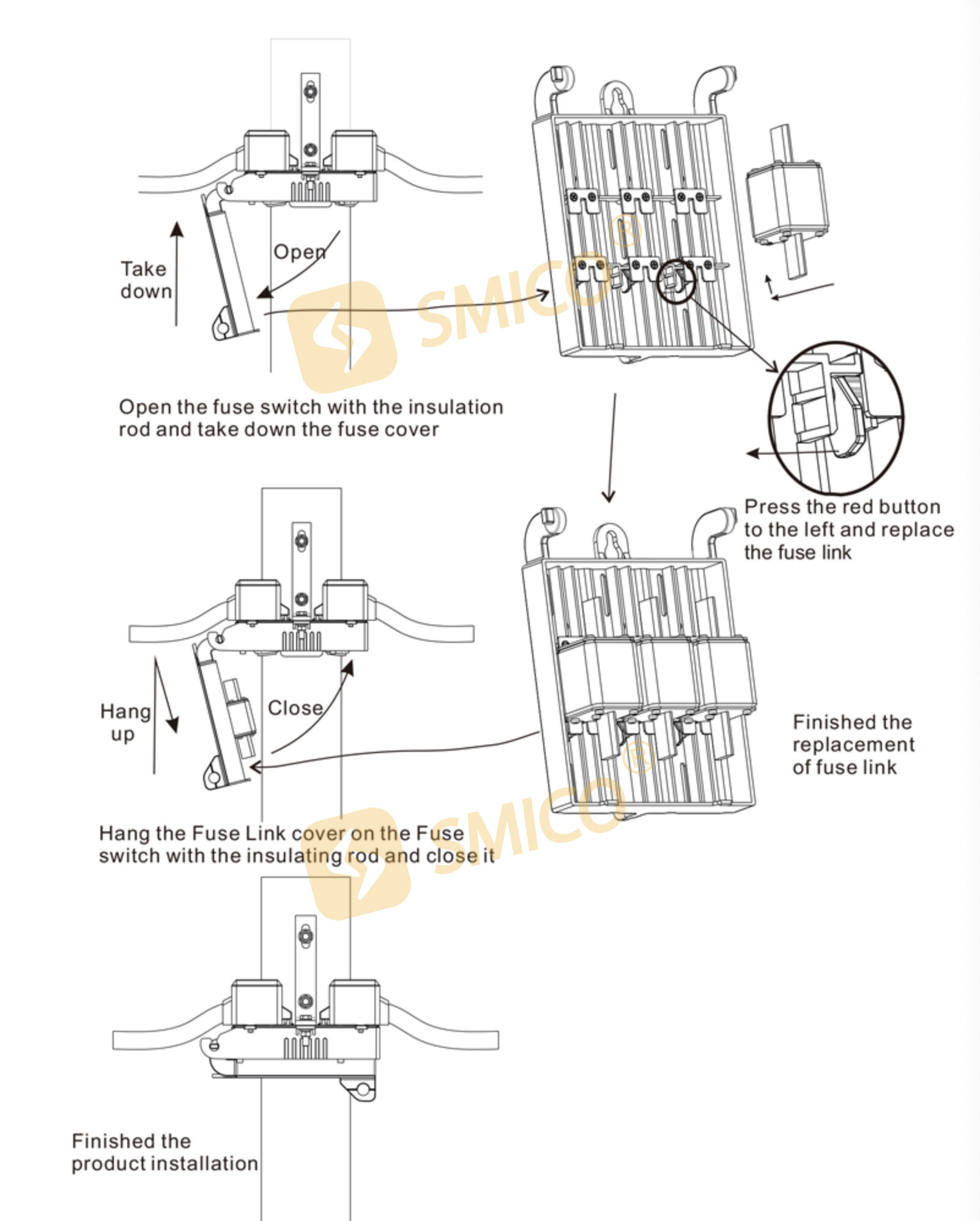 Outdoor pole mounted load break switch, China fuse switch replace fuse
