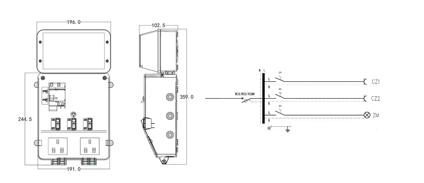 Power Distribution Two Socket Ready Board